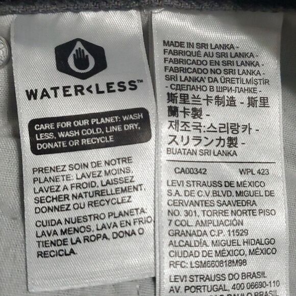 Levi’s low pro straight size 29 grey 100% cotton Nwt New $80 Msrp Retail - Picture 15 of 15